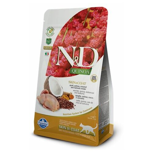 Farmina N&D quinoa hrana za mačke - skin & coat quail cocunut & curcuma 1.5kg Cene
