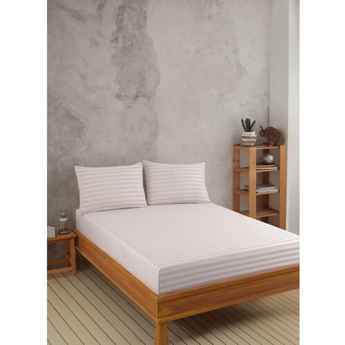  water yollu saten - beige beige double sheet set Cene