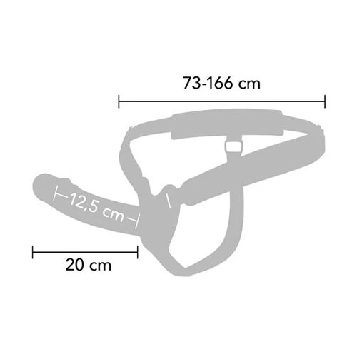 Inferno votel vibracijski strap-on 20 cm (R20862_bl) Slike