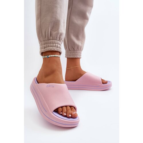 Big Star Women's platform slippers Pink Cene