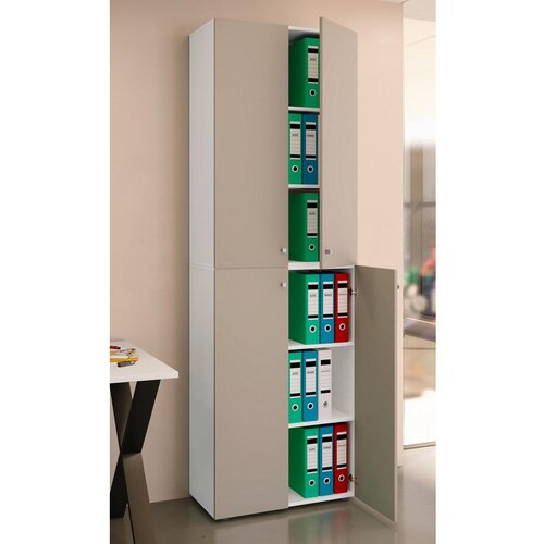 MID.YOU Arhivska Omara Lona Xxl, Bela, Siva Cene