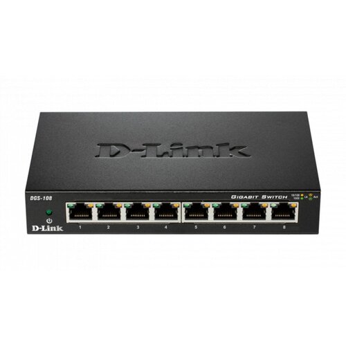 D-link LAN Switch DGS-108GL/E 10/100/1000Mbps 8port Metal Gigabit Cene