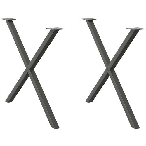 vidaXL noge za jedilno mizo x-oblika 2 kosa antracit 90x(72-73) cm Cene