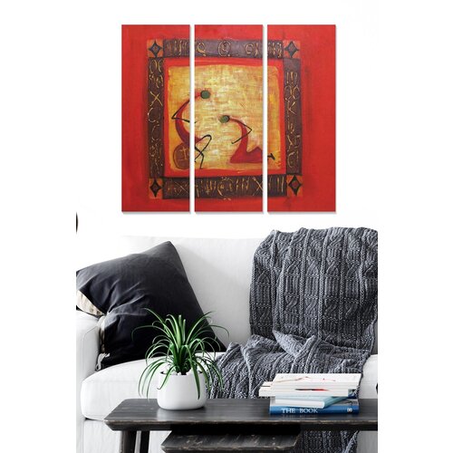 Wallity MDF10257 multicolor decorative mdf painting (3 pieces) Slike