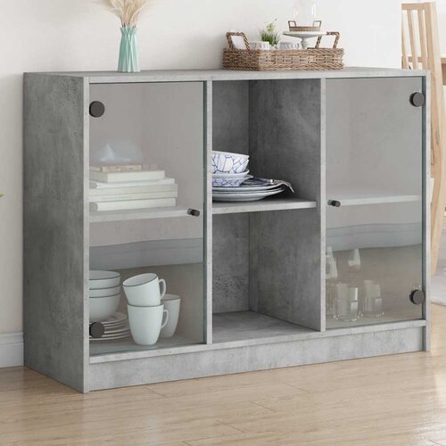  Komoda siva boja betona 102x37x75,5 cm od konstruiranog drva Cijene