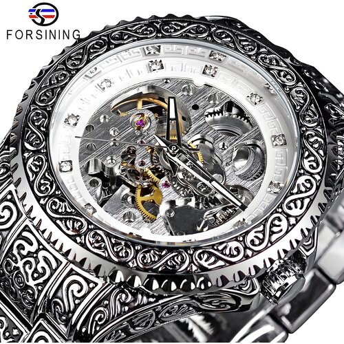 FORSINING Ura OL-14515 - Srebrna Slike