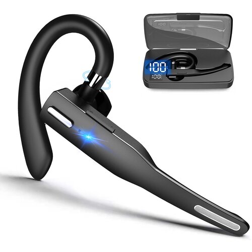 Venisymlis Brezžična slušalka Bluetooth 5.1 s polnilno torbico za pisarno/vožnjo, (22102309) Cene