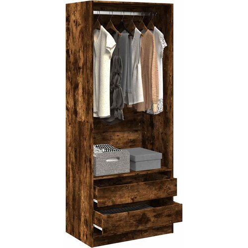 VidaXL Ormar boja dimljenog hrasta 80x50x200 cm konstruirano drvo Slike