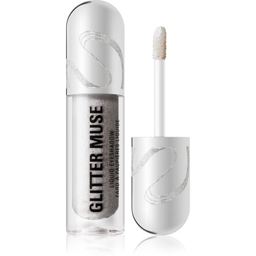 Makeup Revolution Metallic Muse Glitter Muse bleščeča tekoča senčila za oči odtenek Silver 3.5 ml Cene