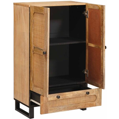  Highboard s ladicama Smeđa 40 x 33 x 110 cm Čvrsto drvo manga Slike