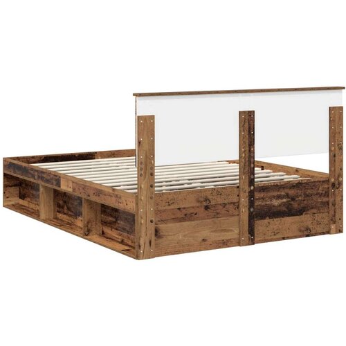  Okvir za krevet Staro drvo 150 x 200 cm Konstruirano drvo Slike