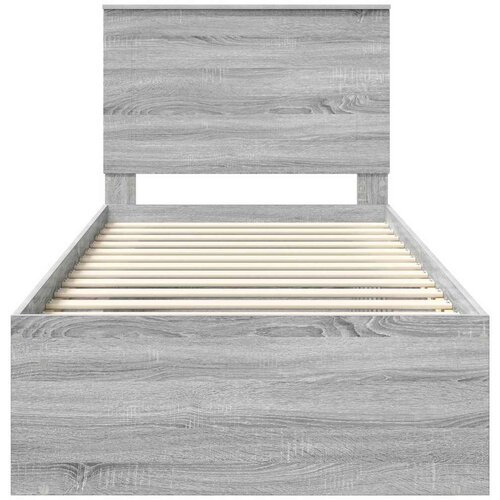  Okvir za krevet s uzglavljem Siva Sonoma 90 x 190 cm Slike