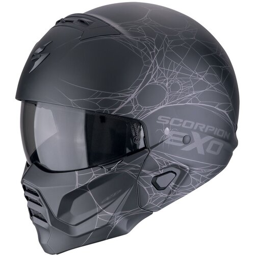 Scorpion Exo-combat ii spiderweb matt black silver kaciga Cene