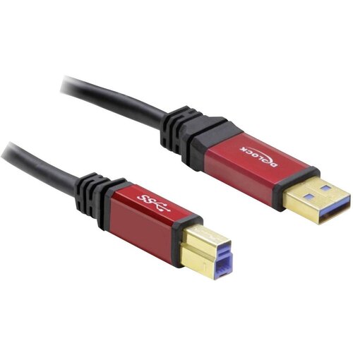 Delock USB 3.0 kabel [1x USB 3.2 gen. 1 vtič A (USB 3.0) - 1x USB 3.2 gen. 1 vtič B (USB 3.0)] 1 m rdeča, črna pozlačeni konektorji, UL-certificirano, (20421530) Cene