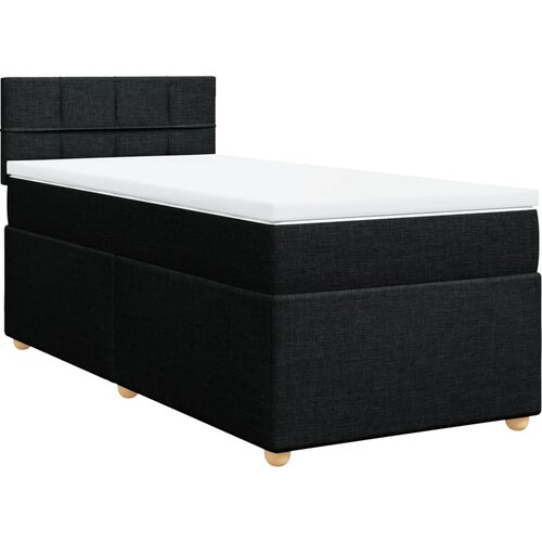 Maison Chic Box spring postelja - Vzmetna postelja z vzmetnico črn 90x190 cm blago SL10245, (21885973) Slike