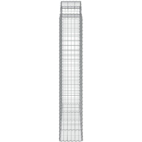  Lučne gabionske ko&amp;scaron;are 14kom 200x50x220/240cm pocinčano željezo Slike