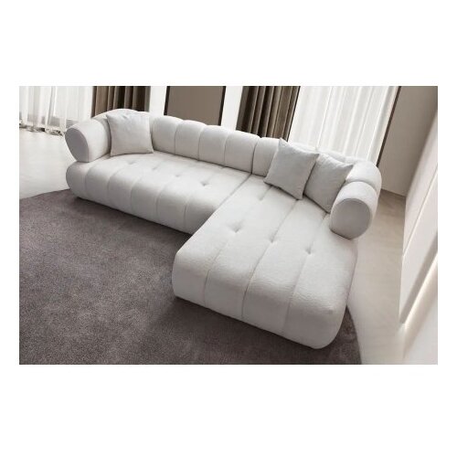Atelier Del Sofa Ugaona garnitura na razvlačenje Petra Right, 280x170x90 cm, Bijela Slike