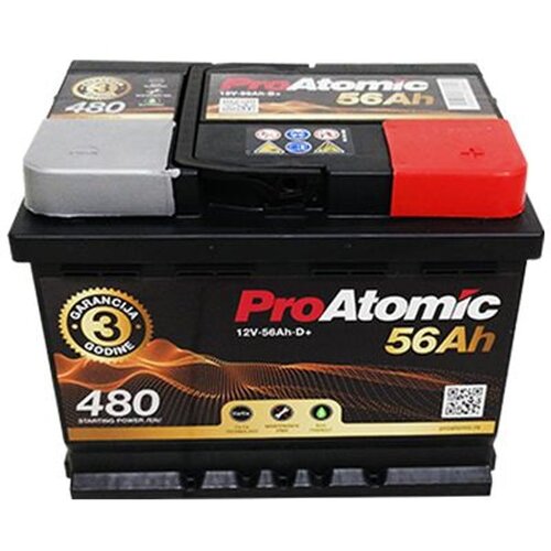 Proatomic akumulator 12V 56Ah 480A +D Slike