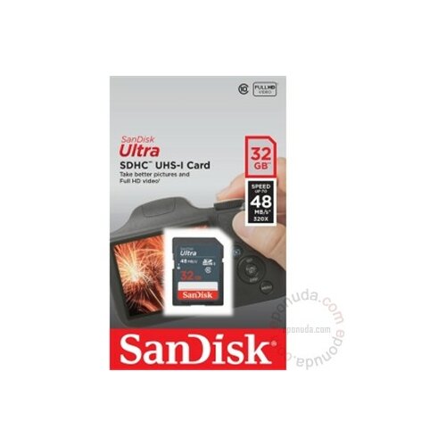 Sandisk SDHC 32GB Ultra 48mb/s memorijska kartica Slike