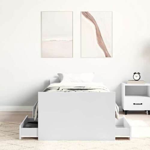  Okvir kreveta s uzglavljem i podnožjem bijeli 100 x 200 cm Slike