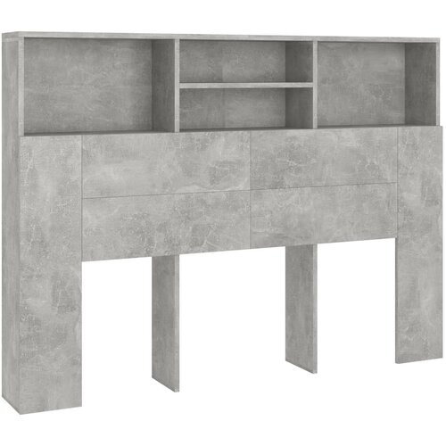 Maison Chic vzglavna omarica - nočna omarica - posteljna omarica betonsko siva 140x19x103,5 cm, (21705625) Slike
