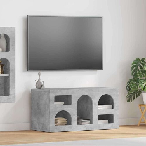 TV omarica Betonsko siva 80 x 35 x 40 cm Konstruiran les, (5000112700) Cene