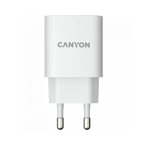 Canyon H-20-04, PD 20W/QC3.0 18W WALL Charger with 1-USB A+ 1-USB-C Input: 100V-240V, Output: 1 port charge: USB-C:PD 20W (5V3A/9V2.22A/12V1.67A) , USB-A:QC3.0 18W (5V3A/9V2.0A/12V1.5A), 2 port charge: common charge, total 5V, 3A, Eu plug , Over- Voltage Cene