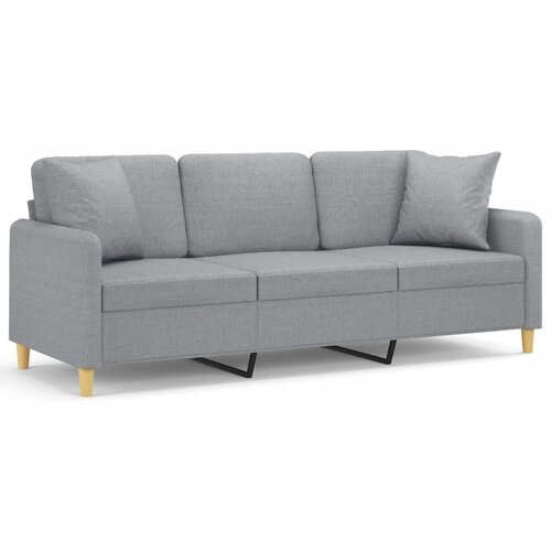 Maison Chic kavč - Sofa - Kanape trosed z blazinami svetlo siv 180 cm blago, (21727750) Cene