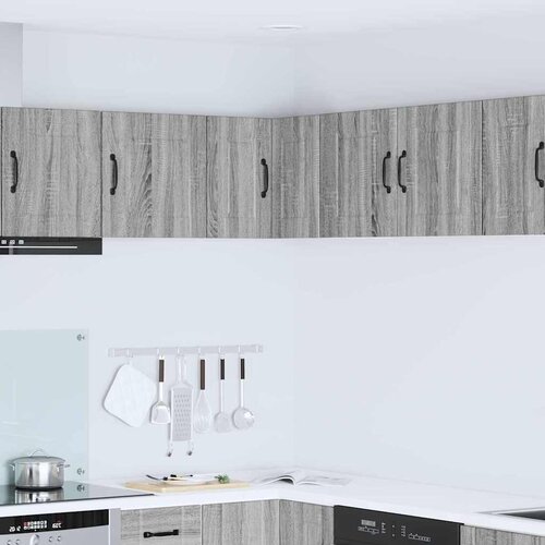 vidaXL Stenska kuhinjska omarica s polico Siva Sonoma 57 x 57 x 40 cm Cene