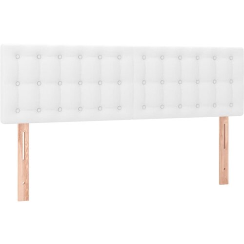 Maison Chic Posteljno vzglavje - Vzglavna omarica 2 kosa belo 72x5x78/88 cm umetno usnje, (22078459) Cene