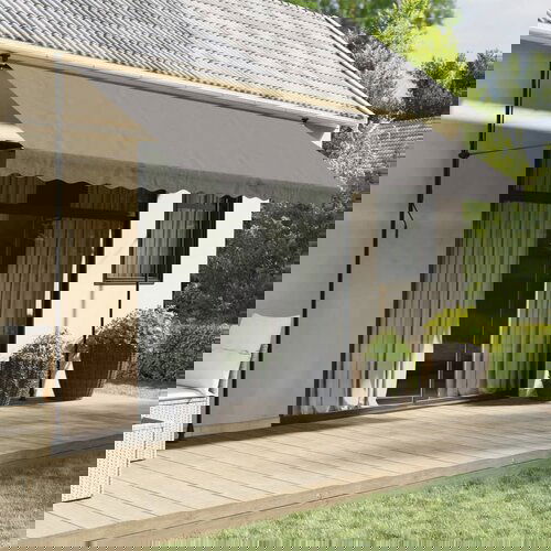 VidaXL Tenda na uvlačenje antracit 400 x 150 cm od tkanine i čelika Slike