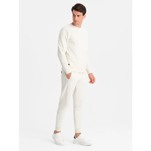 Ombre BASIC men's cotton tracksuit set unbuttoned sweatshirt + joggers