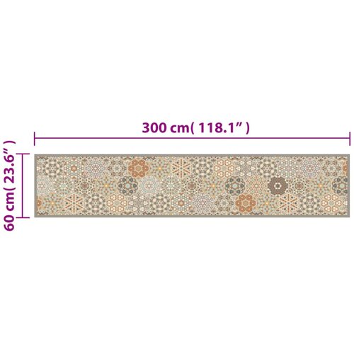  Kuhinjski tepih perivi pastelni &amp;scaron;esterokuti 60x300cm bar&amp;scaron;unasti Slike