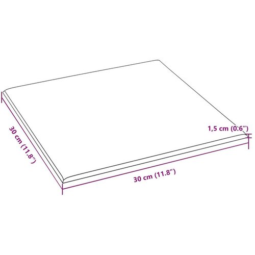  Zidna uzglavlja 12 pcs Krema 30 x 30 cm Bar&amp;scaron;un Slike