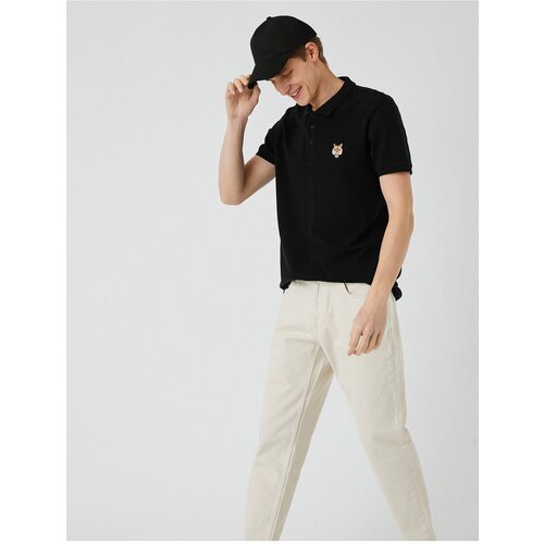 Koton Polo T-shirt - Black Slike