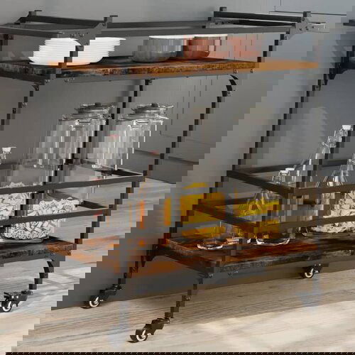 VidaXL Kuhinjska kolica boja hrasta 82x40x78 5 cm konstruirano drvo Slike