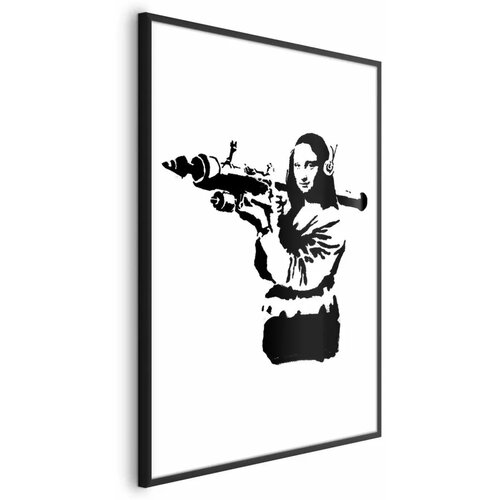  Plakat - Banksy Mona Lisa with Rocket Launcher 40x60 Crni okvir Cene