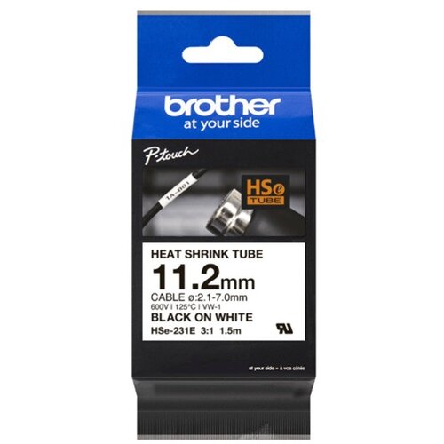  Trak p-touch hse -231e termo bel/črn 11,2mm BROTHER Cene