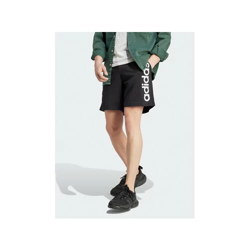 Adidas Športne kratke hlače AEROREADY Essentials Single Jersey Linear Logo Shorts IC0062 Črna Regular Fit