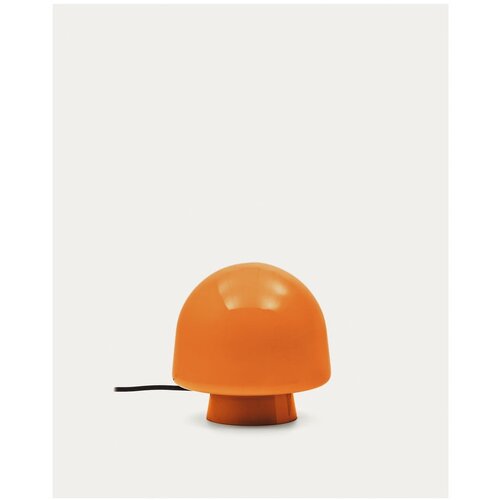 Kave Home Oranžna namizna svetilka s steklenim senčilom (vi&amp;scaron;ina 20 cm) Reig &amp;ndash; Slike