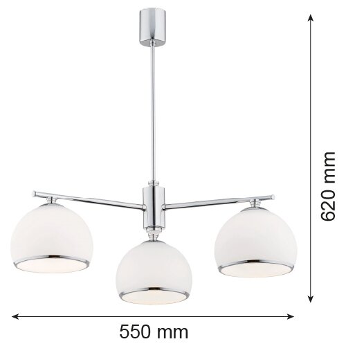  Argon 1487 - Luster na stalku MARBELLA 3xE27/15W/230V sjajni hrom Slike
