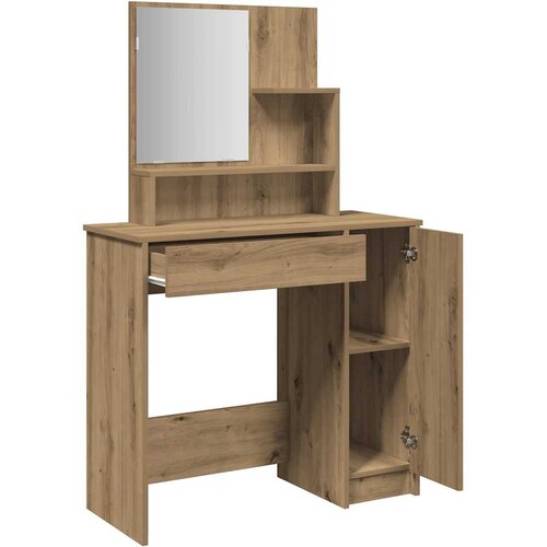  Toaletni stol s ogledalom Artisan hrast 86,5x35x136 cm Slike
