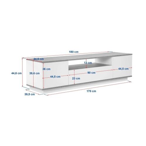 Hanah home tv polica veramont white cadiz oak Slike