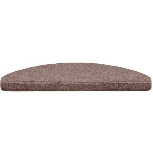  Prostirke za stepenice, samoljepljive, 15 kom, 65x21x4 cm, svijetlosmeđe, poluokrugle, velike Slike