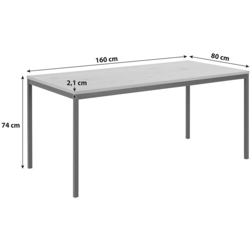 Actona blagovaonski stol s pločom u dekoru od divljeg hrasta Acton Seaford, 160 x 80 cm Slike