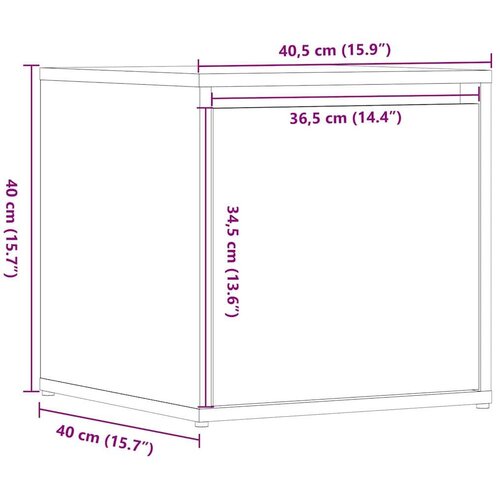 VidaXL kutija s ladicom Artisan hrast 40,5x40x40 cm izrađeno drvo Slike