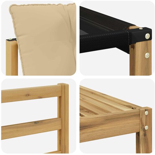  Set vanjskih sofa 6 kom. Bijela i bež Smeđa 59 x 59 x 37 cm Slike