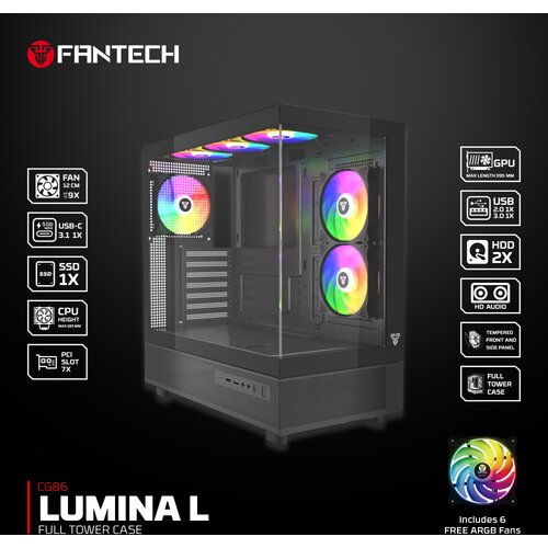 Fantech Kućište Gaming CG86 Lumina L crno Cene