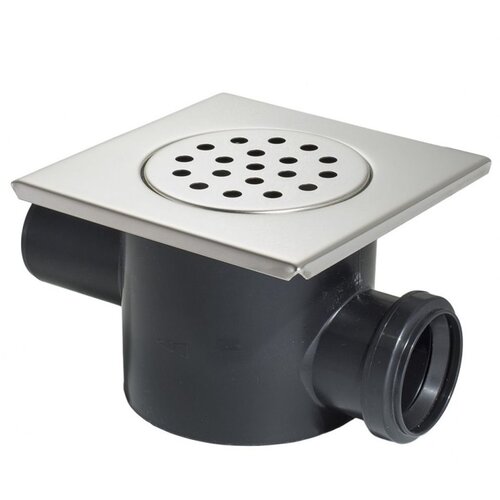  Sifon podni,prolazni 2/1 fi50mm, inox poklopac (1656) Slike