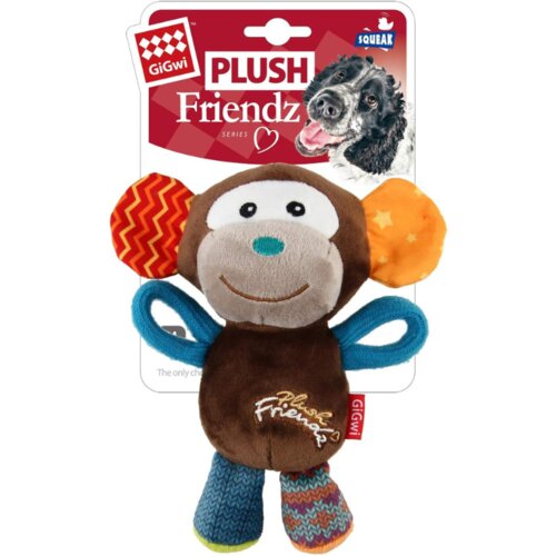 GiGwi plišana igračka za pse squeaker monkey Slike